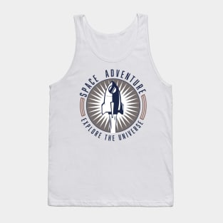 Space Adventure Explore the Universe logo Tank Top